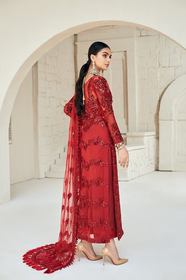 BRAND: MARYUM HUSSAIN net embroidered & moti work sequence unstiched 3pc✓