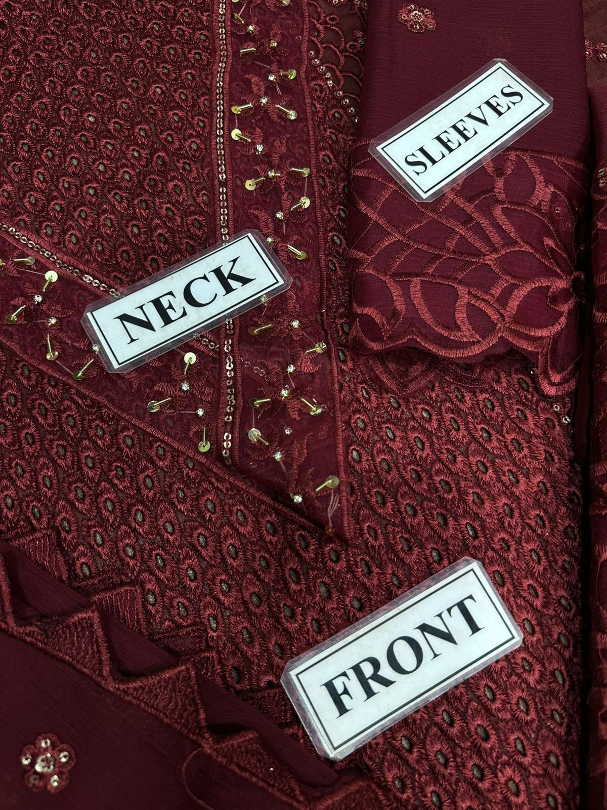 BRAND: HAZEL chiffion sequence embroidered luxury unstitched 3pc✓