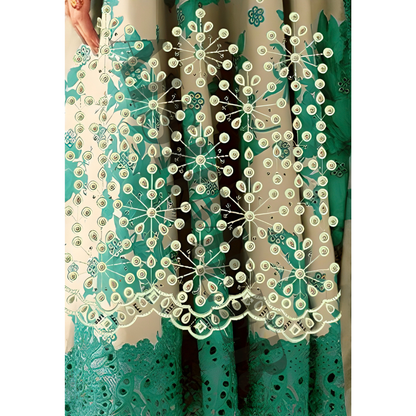 DIGITAL PRINTED LAWN SHIRT WITH SEQUENCE NECK EMB.