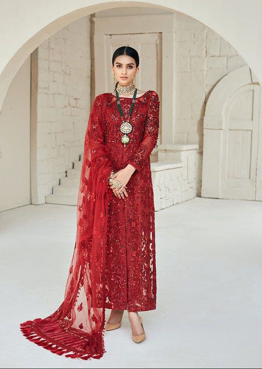 BRAND: MARYUM HUSSAIN net embroidered & moti work sequence unstiched 3pc✓